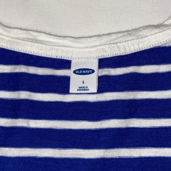 Old Navy Women’s Large Striped Blue White Tank Top - Picture 8 of 11